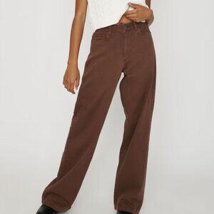 Garage Street Wide Leg Jeans Walnut Brownie Brown Size 28 Pants